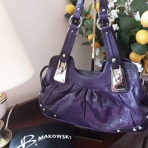 Vintage B. Makowsky Handbag Purple for Women Authentic - Used